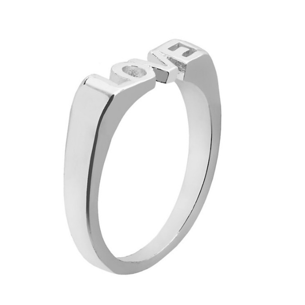 NWT- LC Lauren Conrad Silver Tone
"Love" Ring- Size 7 - Picture 2 of 4